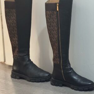 MICHAEL Michael Kors Black and Brown Over the Knee Boots